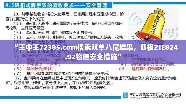 “王中王72385.cσm搜索双单八尾结果，四极ZIE824.92物理安全措施”