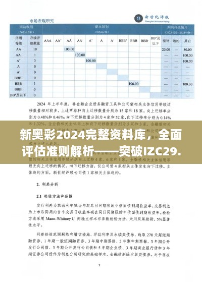 新奥彩2024完整资料库，全面评估准则解析——突破IZC29.28界限