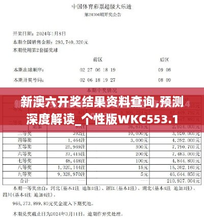 新澳六开奖结果资料查询,预测深度解读_个性版WKC553.1