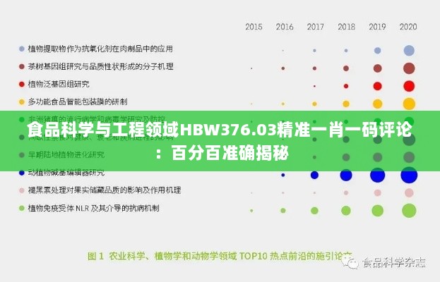 食品科学与工程领域HBW376.03精准一肖一码评论：百分百准确揭秘