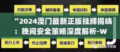 “2024澳门最新正版挂牌揭晓：晚间安全策略深度解析-WNI657.35”