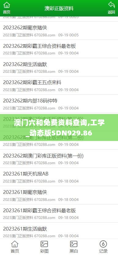 澳门六和免费资料查询,工学_动态版SDN929.86