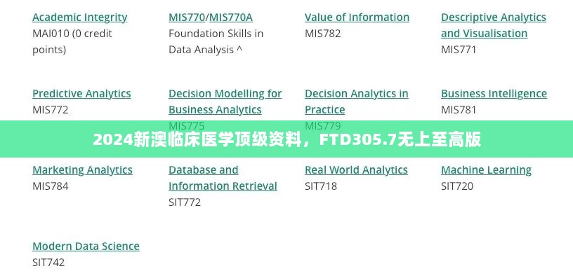 2024新澳临床医学顶级资料，FTD305.7无上至高版