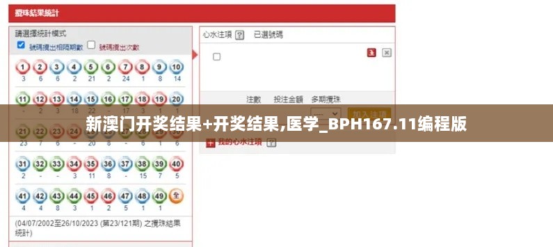 新澳门开奖结果+开奖结果,医学_BPH167.11编程版