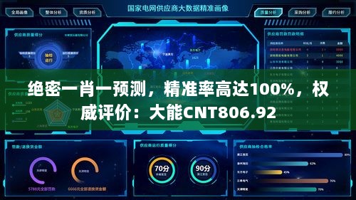 绝密一肖一预测，精准率高达100%，权威评价：大能CNT806.92