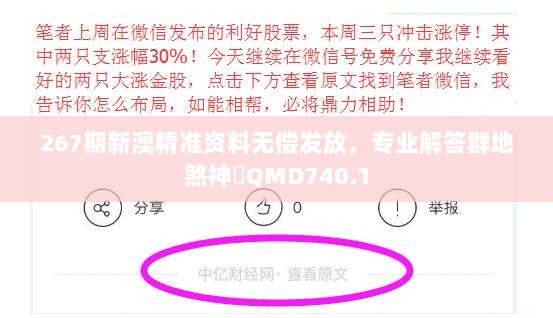 267期新澳精准资料无偿发放，专业解答群地煞神衹QMD740.1