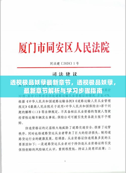 透视极品妖孽，最新章节解析与学习步骤指南