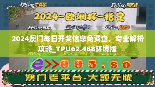 2024澳门每日开奖信息免费查，专业解析攻略_TPU62.488环境版