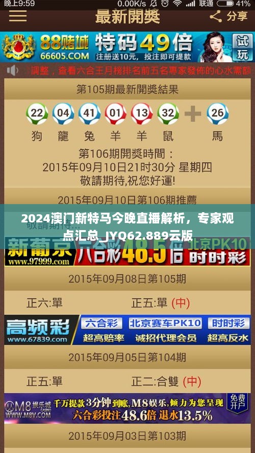 2024澳门新特马今晚直播解析，专家观点汇总_JYQ62.889云版