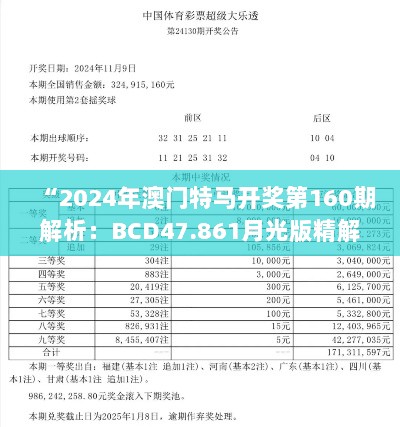 “2024年澳门特马开奖第160期解析：BCD47.861月光版精解”