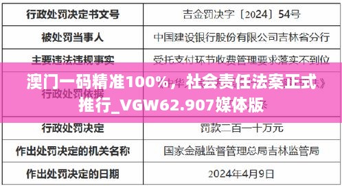 澳门一码精准100%，社会责任法案正式推行_VGW62.907媒体版