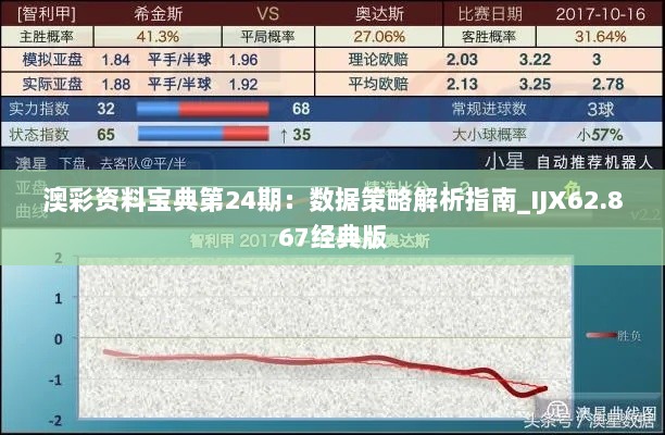 澳彩资料宝典第24期：数据策略解析指南_IJX62.867经典版