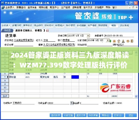 2024管家婆正版资料三九版深度解读：WZM77.399数字处理版执行评价