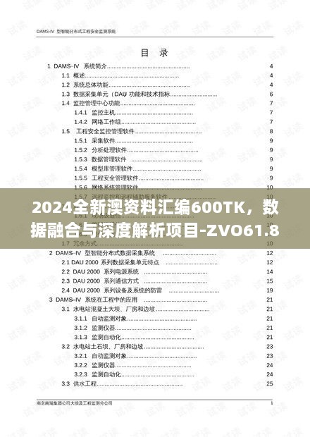 2024全新澳资料汇编600TK，数据融合与深度解析项目-ZVO61.802服务器版本