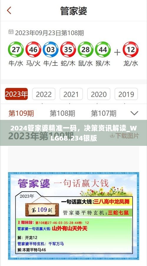 2024管家婆精准一码，决策资讯解读_WLG68.234银版