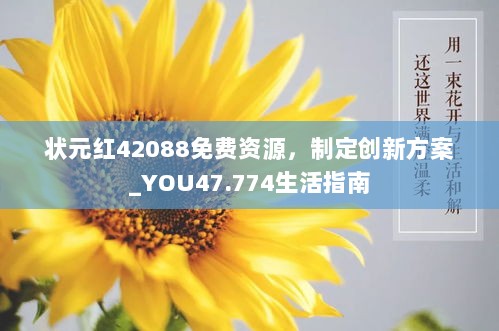 状元红42088免费资源，制定创新方案_YOU47.774生活指南