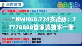 “NWH68.724实验版：77778888管家婆独家一期，数据分析助策略制定”