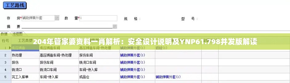 204年管家婆资料一肖解析：安全设计说明及YNP61.798并发版解读