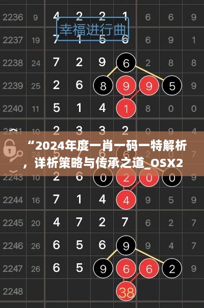 “2024年度一肖一码一特解析，详析策略与传承之道_OSX28.155薪火版”