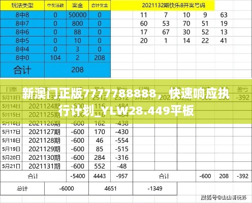 新澳门正版7777788888，快速响应执行计划_YLW28.449平板