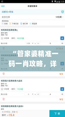 “管家婆精准一码一肖攻略，详尽方案解析_GIV28.361手游版”