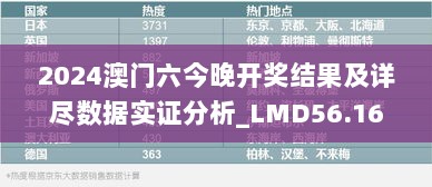 2024澳门六今晚开奖结果及详尽数据实证分析_LMD56.166资源版