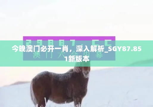 今晚澳门必开一肖，深入解析_SGY87.851新版本