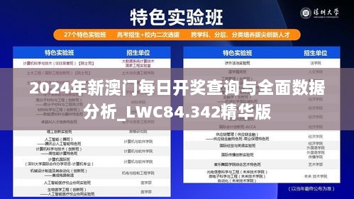 2024年新澳门每日开奖查询与全面数据分析_LWC84.342精华版