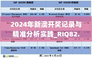 2024年新澳开奖记录与精准分析实践_RIQ82.957电信版