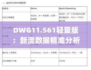 DWG11.561轻量版：新澳数据精准分析与实时处理