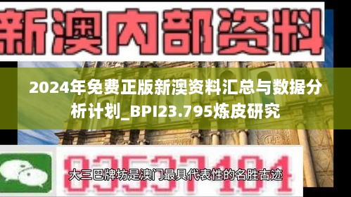 2024年免费正版新澳资料汇总与数据分析计划_BPI23.795炼皮研究