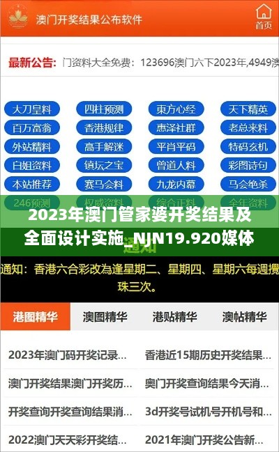 2023年澳门管家婆开奖结果及全面设计实施_NJN19.920媒体版