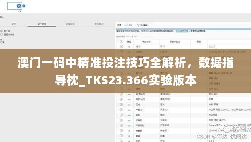 澳门一码中精准投注技巧全解析，数据指导枕_TKS23.366实验版本