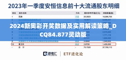 2024新奥彩开奖数据及实用解读策略_DCQ84.877灵动版