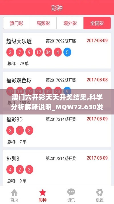 澳门六开彩天天开奖结果,科学分析解释说明_MQW72.630发布版