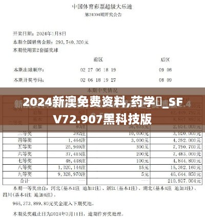 2024新澳免费资料,药学‌_SFV72.907黑科技版