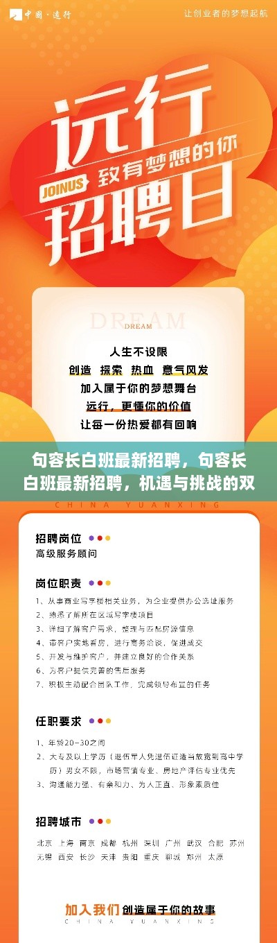 句容长白班最新招聘，机遇与挑战的双重考量