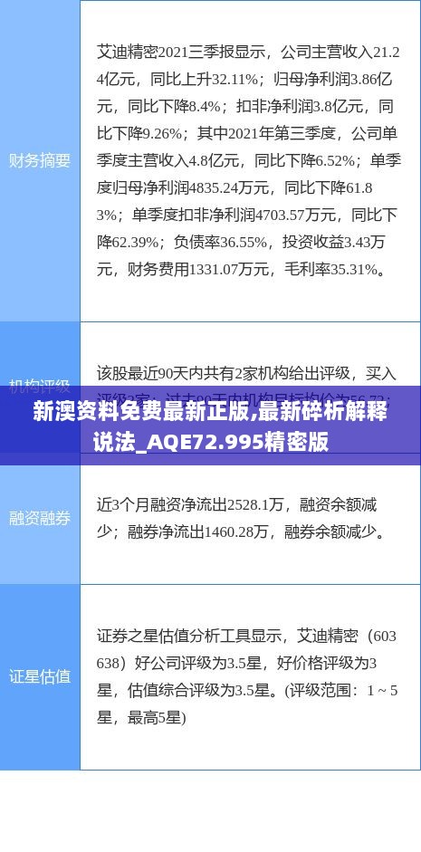 新澳资料免费最新正版,最新碎析解释说法_AQE72.995精密版