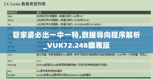 管家婆必出一中一特,数据导向程序解析_VUK72.248幽雅版