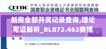 新奥全部开奖记录查询,理论考证解析_BLB72.462赛博版