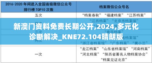 新澳门资料免费长期公开,2024,多元化诊断解决_KNE72.104晴朗版