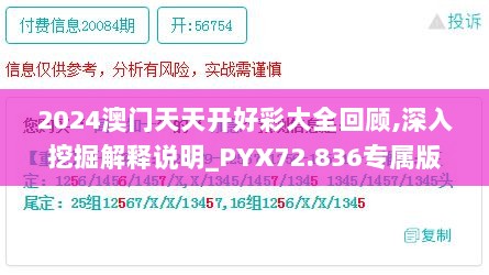 2024澳门天天开好彩大全回顾,深入挖掘解释说明_PYX72.836专属版