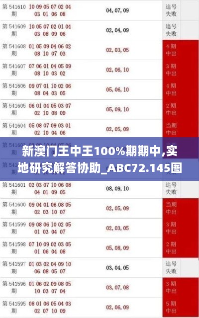 新澳门王中王100%期期中,实地研究解答协助_ABC72.145图形版