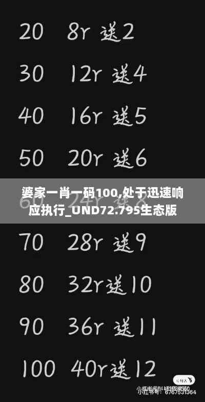 婆家一肖一码100,处于迅速响应执行_UND72.795生态版