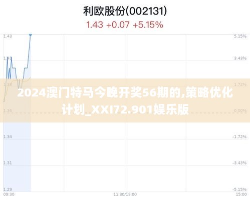 2024澳门特马今晚开奖56期的,策略优化计划_XXI72.901娱乐版