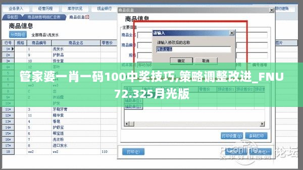 管家婆一肖一码100中奖技巧,策略调整改进_FNU72.325月光版