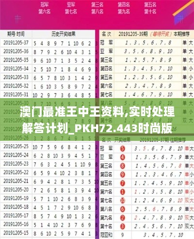 澳门最准王中王资料,实时处理解答计划_PKH72.443时尚版