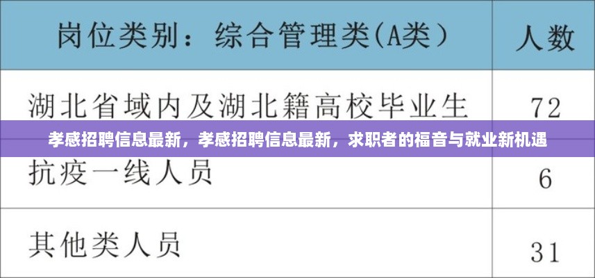 孝感招聘信息最新，求职者的福音与就业新机遇