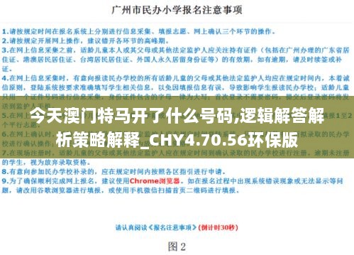 今天澳门特马开了什么号码,逻辑解答解析策略解释_CHY4.70.56环保版