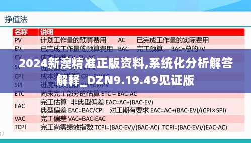 2024新澳精准正版资料,系统化分析解答解释_DZN9.19.49见证版